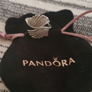 Pandora Authentic Wing/Feather Pandora Ring